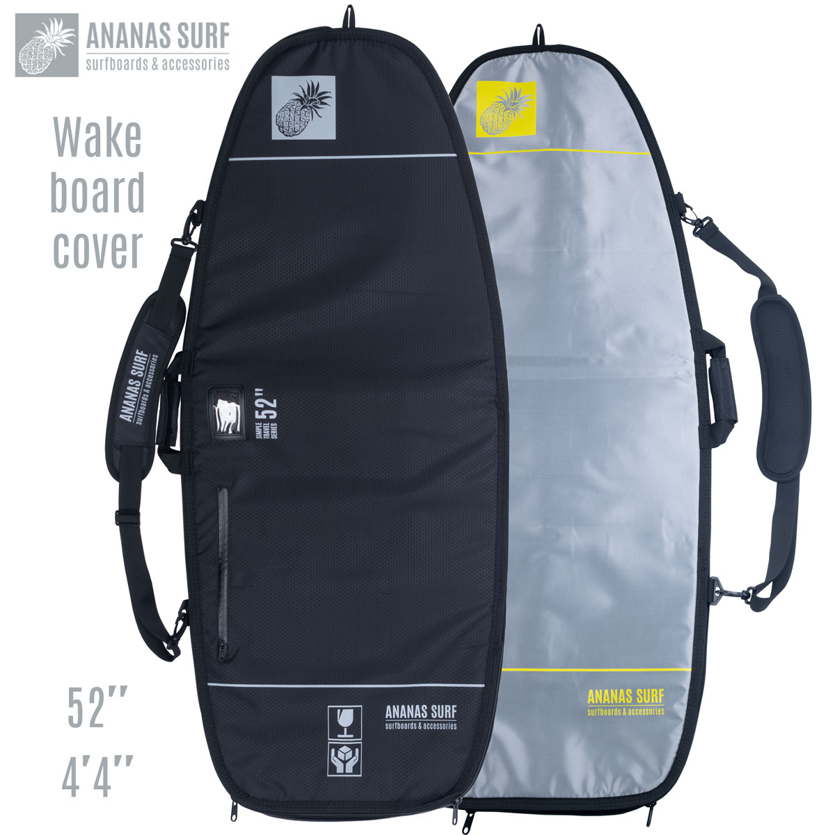 Ananas Surf 52 &(4&4&) 132 cm Wakesurf Kite Hydrofoil Board Blunt Nose Cover Bag Protect Boardbag